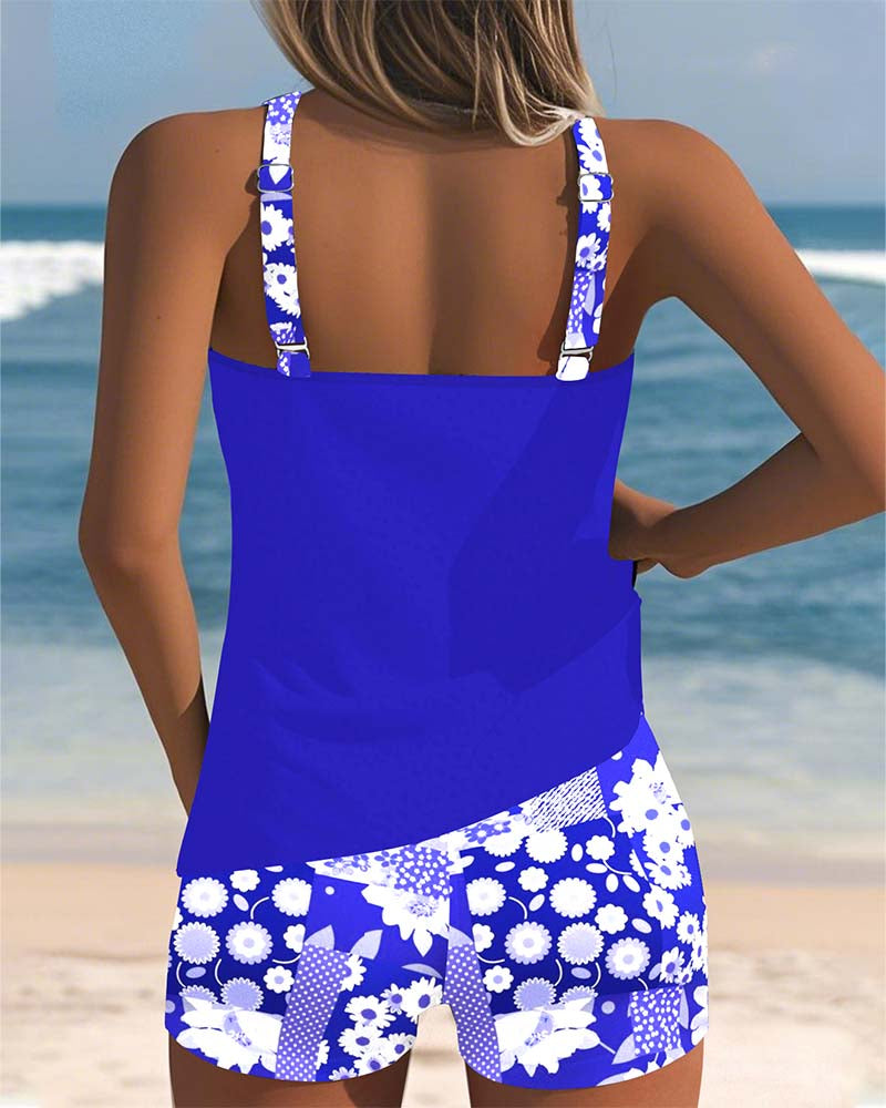 Hanne - Blumenprint Badeanzug-Set