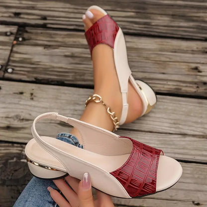 Soline™ | Rote Leder-Sandalen