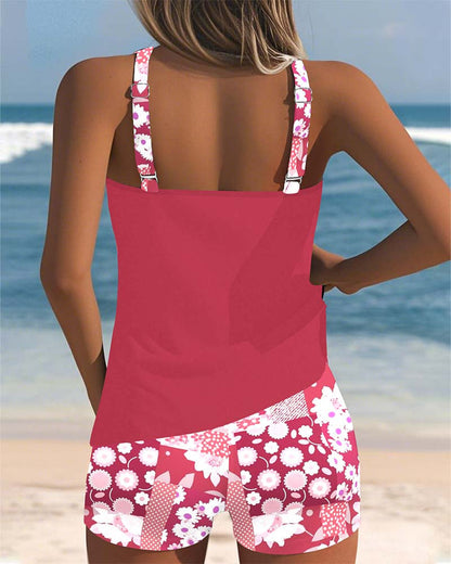 Hanne - Blumenprint Badeanzug-Set