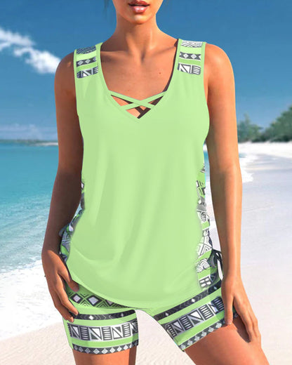 Sylvia - Tankini mit geometrischem Druck