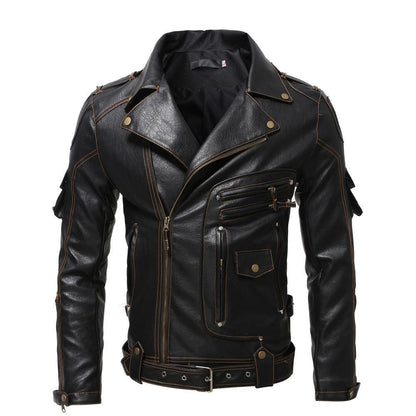 ICEBANNER Herren Vintage Bikerjacke