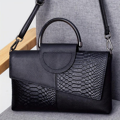 Cassandra | Handtasche Mit Opulentem Krokodilmuster