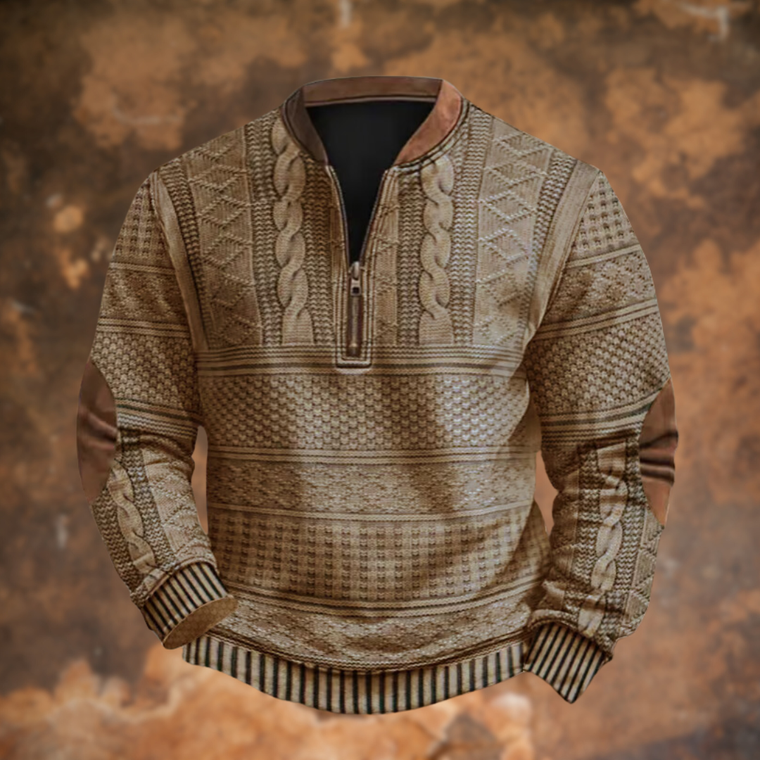Jürgen  – Strickpullover mit Reißverschlussdetail