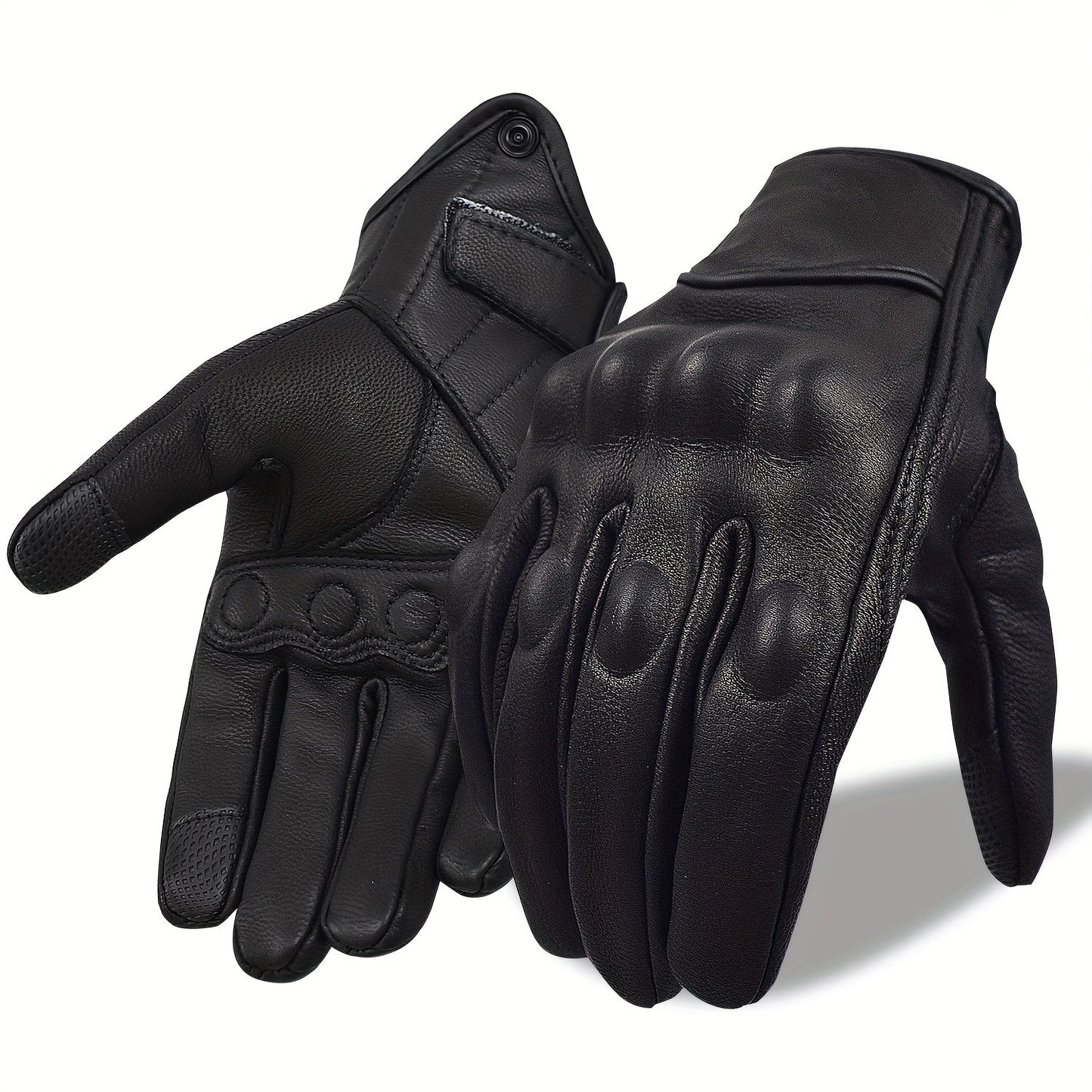 PU-Leder Motorradhandschuhe mit Touchscreen-Funktion