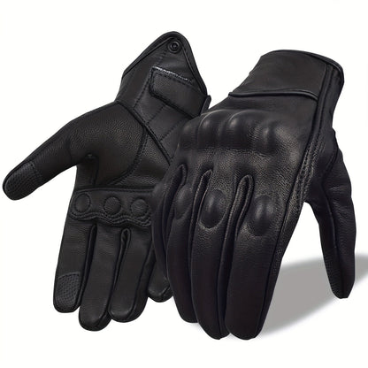 PU-Leder Motorradhandschuhe mit Touchscreen-Funktion