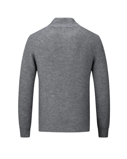 Vier Jahreszeiten Merinowolle Strickjacke mit Reißverschluss