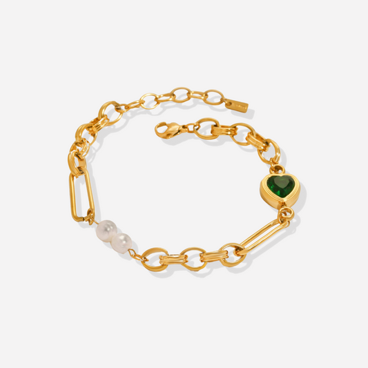 Maddison™ | Elegante Armband mit Gliedern und Perlen