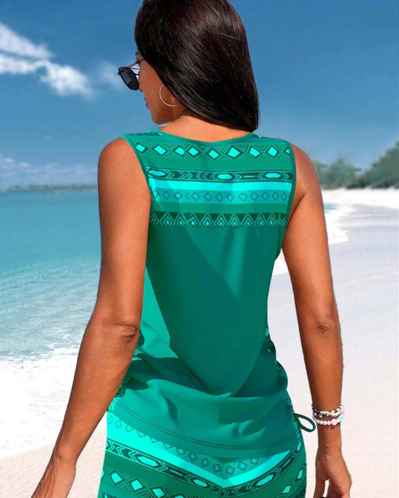Sylvia - Tankini mit geometrischem Druck