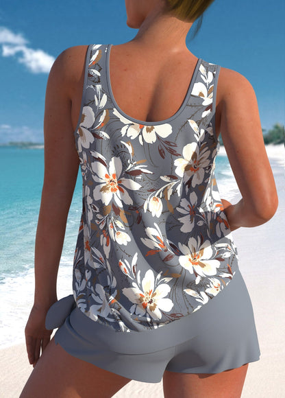 Remy | Eleganter High-Waist-Tankini mit tropischem Print | Letzter Tag 80 % Rabatt!