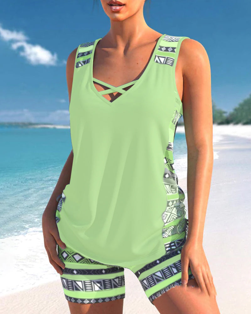 Sylvia - Tankini mit geometrischem Druck