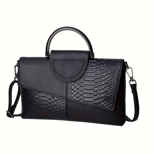 Cassandra | Handtasche Mit Opulentem Krokodilmuster