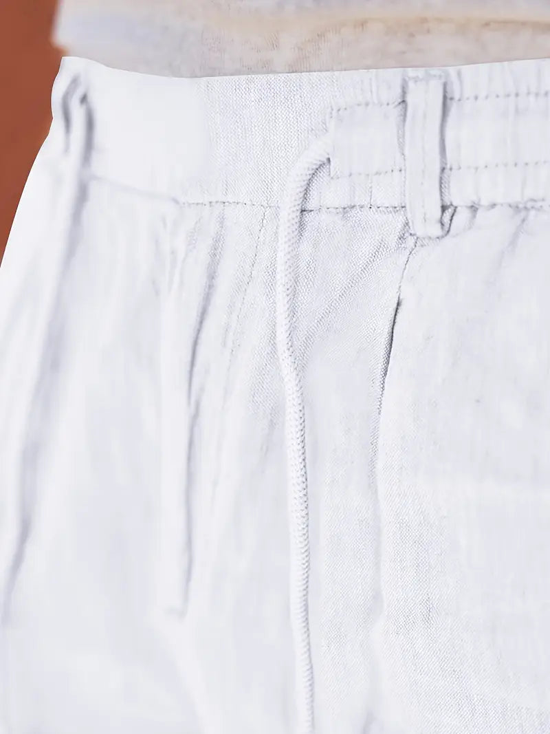 LOCKERE LEINENHOSE MIT KORDELZUG