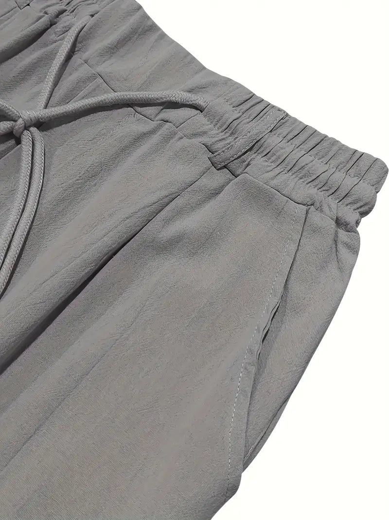 LOCKERE LEINENHOSE MIT KORDELZUG