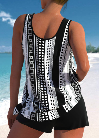 Remy | Eleganter High-Waist-Tankini mit tropischem Print | Letzter Tag 80 % Rabatt!