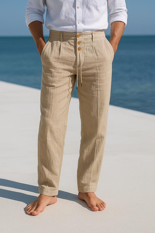 LEICHTE SOMMERHOSE AUS LEINEN
