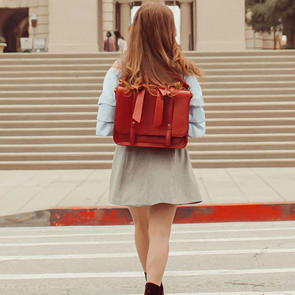 Knoten | Retro-Tasche Twist in Blau-Rosa