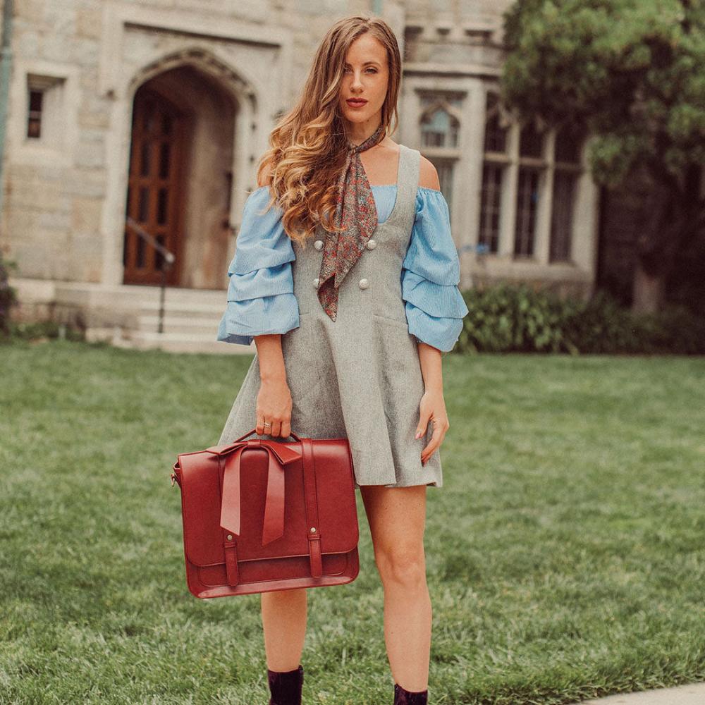 Knoten | Retro-Tasche Twist in Blau-Rosa