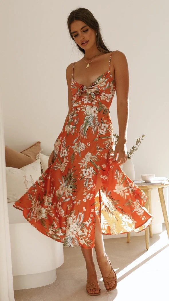 Flora | Romantisches Midikleid mit Blumendruck