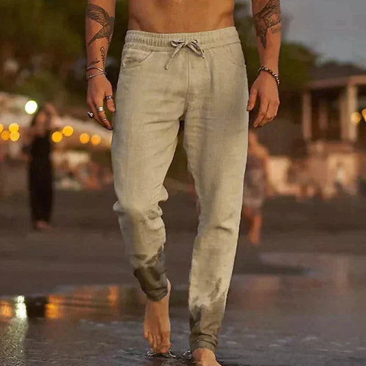 LEINEN STRANDHOSE
