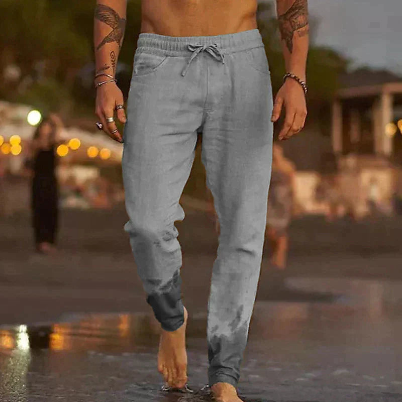 LEINEN STRANDHOSE