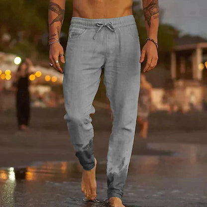LEINEN STRANDHOSE