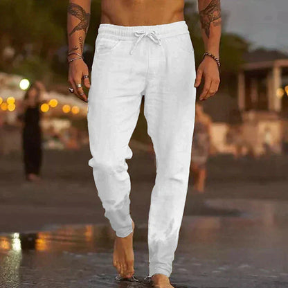 LEINEN STRANDHOSE