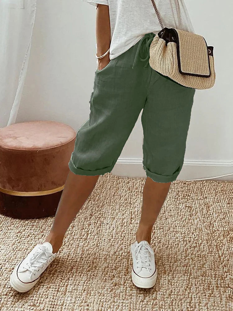 THARAH | Bequeme Shorts mit Umschlagsaum