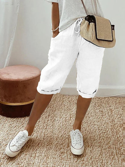 THARAH | Bequeme Shorts mit Umschlagsaum