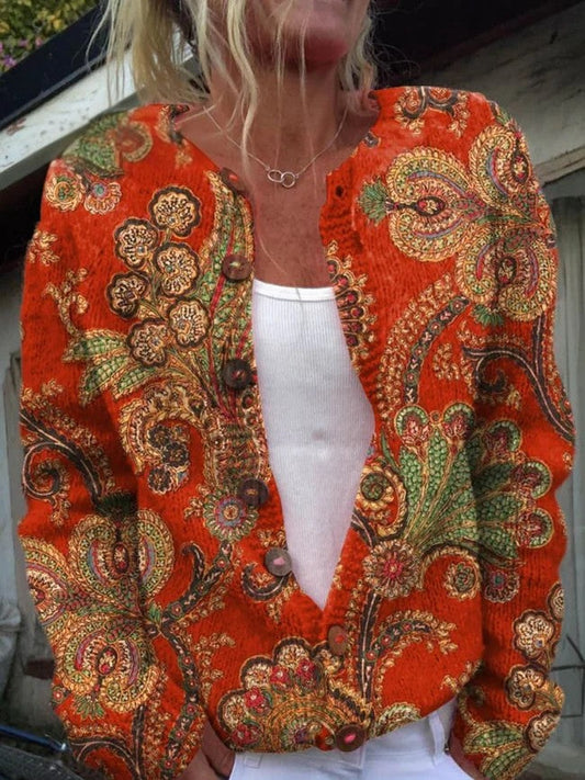 Wunderschöner Damen Cardigan - Florales Design, Gemütlich & Stilvoll