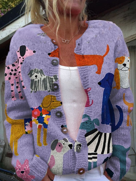 Hübscher Damen-Cardigan - Blumenmuster, Gemütlich & Stilvoll