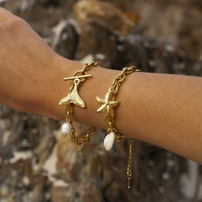 Merel™ | Armband mit goldenen Charms