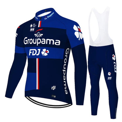 FDJ - Professionelles langärmliges Radtrikot