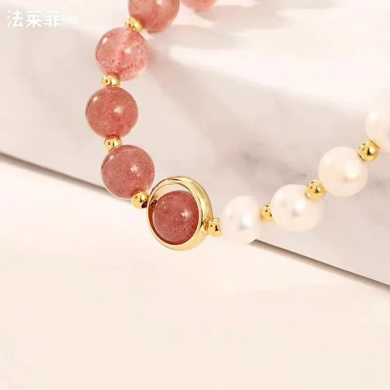Sakura™ | Perlenarmband aus Kristall & Muschel
