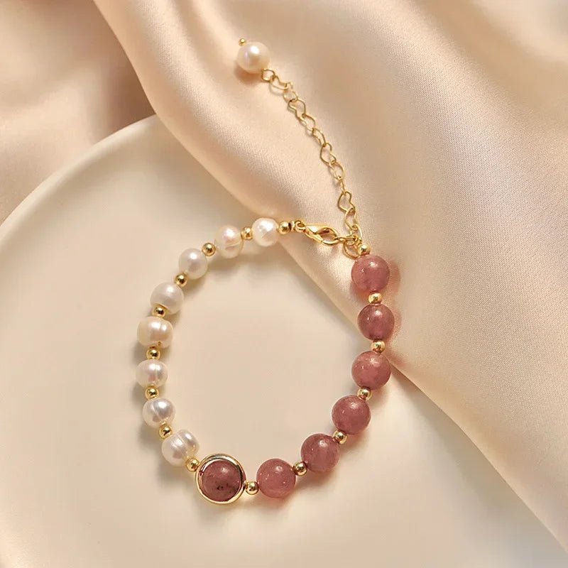 Sakura™ | Perlenarmband aus Kristall & Muschel