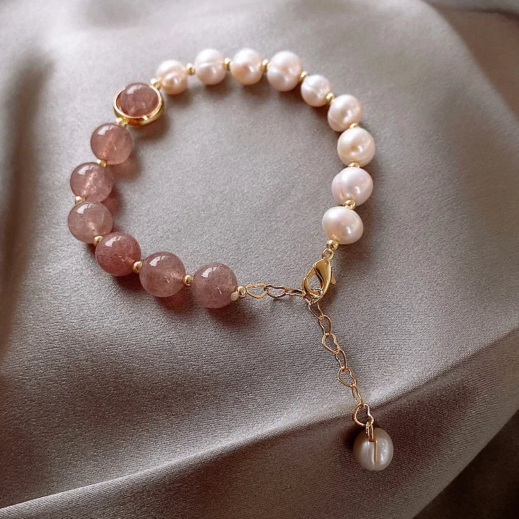 Sakura™ | Perlenarmband aus Kristall & Muschel