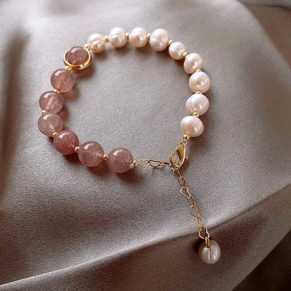 Sakura™ | Perlenarmband aus Kristall & Muschel