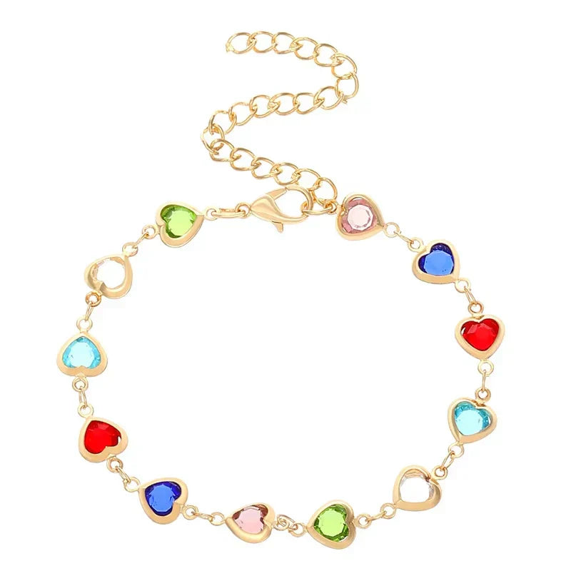 Colora™ | Armband mit bunten Herzen aus Edelstahl