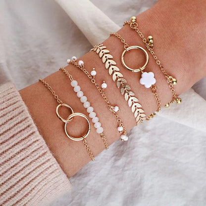 Soléa™ | Set aus goldenen Boho-Armbändern