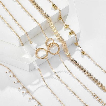 Soléa™ | Set aus goldenen Boho-Armbändern