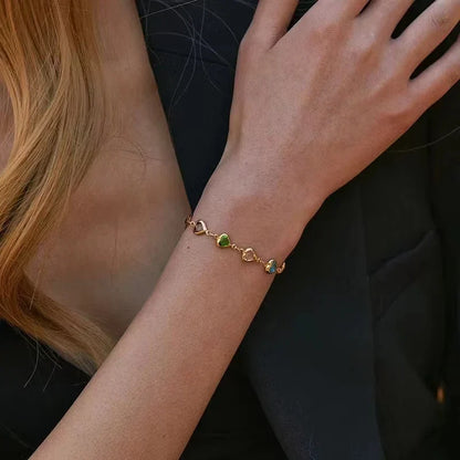 Colora™ | Armband mit bunten Herzen aus Edelstahl