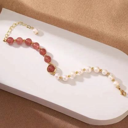 Sakura™ | Perlenarmband aus Kristall & Muschel