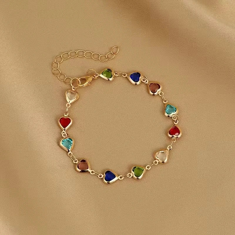 Colora™ | Armband mit bunten Herzen aus Edelstahl