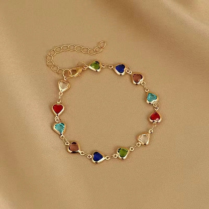 Colora™ | Armband mit bunten Herzen aus Edelstahl