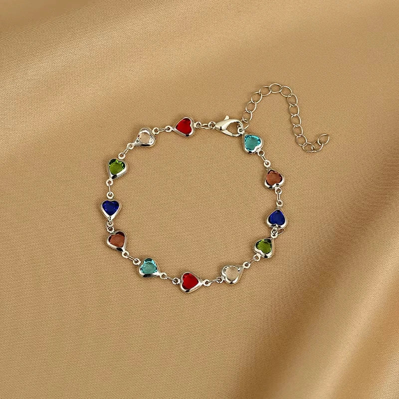 Colora™ | Armband mit bunten Herzen aus Edelstahl