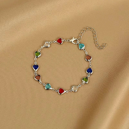 Colora™ | Armband mit bunten Herzen aus Edelstahl