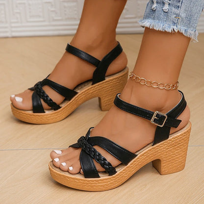 Stilvolle Sandalen für Frauen - Elegantes Geflecht-Design & Komfort den ganzen Tag