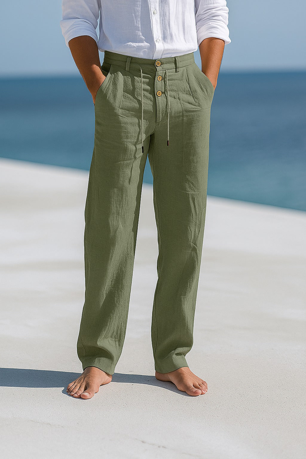 LEICHTE SOMMERHOSE AUS LEINEN