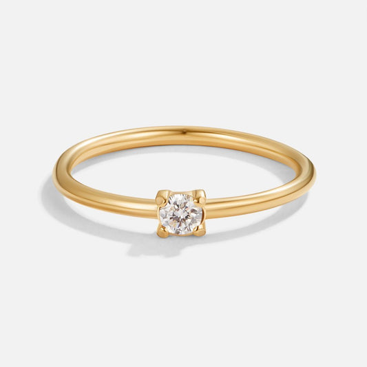 Bague en or avec pierre de naissance d'avril