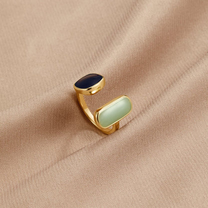 Bague enveloppante en aigue-marine