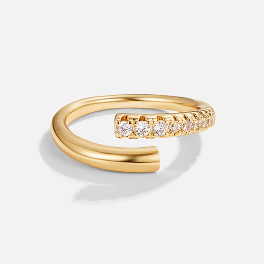 Arya Bague enveloppante en or et cristal